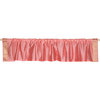 Peach Pink - Rod Pocket Top It Off handmade Sari Valance 43W X 15L - Pair