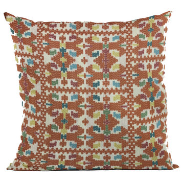 Plutus Multi-Color Morocco Damask Luxury Throw Pillow, 20"x20"