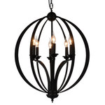 CWI LIGHTING - CWI LIGHTING 9825P24-6-101 6 Light Up Chandelier with Black finish - CWI LIGHTING 9825P24-6-101 6 Light Up Chandelier with Black finishThis breathtaking 6 Light Up Chandelier with Black finish is a beautiful piece from our Drift Collection. With its sophisticated beauty and stunning details, it is sure to add the perfect touch to your décor.Collection: DriftCollection: BlackMaterial: Metal (Stainless Steel)Hanging Method / Wire Length: Comes with 120" of chainDimension(in): 30(H) x 24(Dia)Max Height(in): 30Bulb: (6)60W E12 Candelabra Base(Not Included)CRI: 80Voltage: 120Certification: ETLInstallation Location: DRYOne year warranty against manufacturers defect.