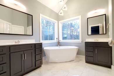 Inspiration for a contemporary bathroom remodel in Louisville
