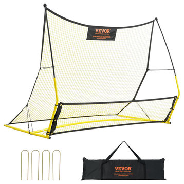 VEVOR 71"x40" Soccer Trainer 2-IN-1 Portable Soccer Rebounder Net Portable Bag