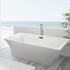 Fine Fixtures Sanctuary Freestanding Bathtub With Drain, White