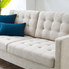 Exalt Tufted Fabric Sofa, Beige