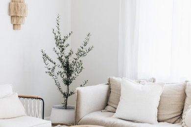 Living room - coastal living room idea in Toronto
