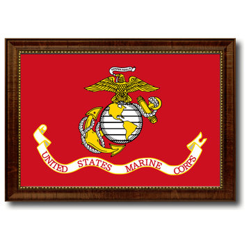 US Marine Corps Military Flag Canvas Print, 15"x21"