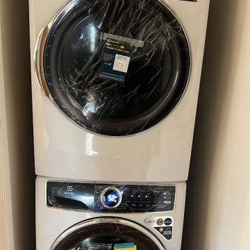 Purchase on a lg washer dryer delivered and installed