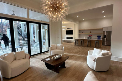 Example of a living room design in Atlanta