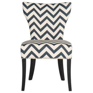 Tchallo 22'' Kd Side Chairs Set of 2 Black / White Stripe