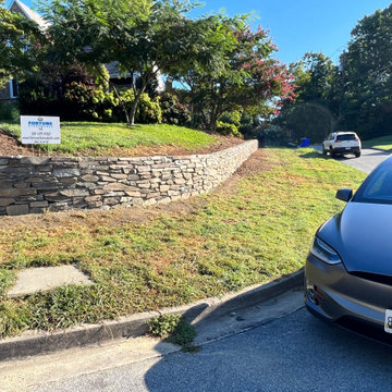 Dry Stack Field Stone Retaining Wall in Silver Spring MD