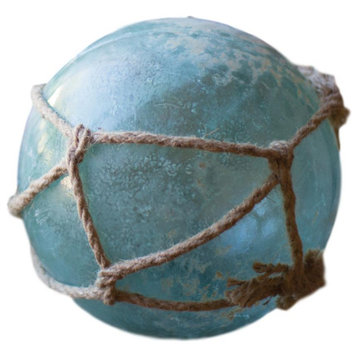 Reclaimed Antique Glass Green Fishing Float Coastal Buoy Decorative Ball