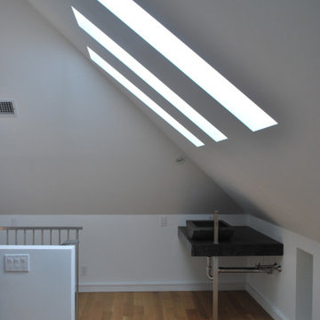 Modern attic staircase in Newton