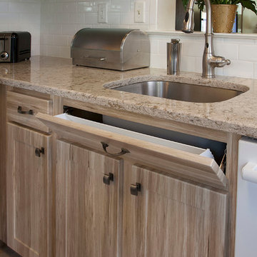 Cambria Quartz and Faux Wood in Pacaya Pair Beautifully