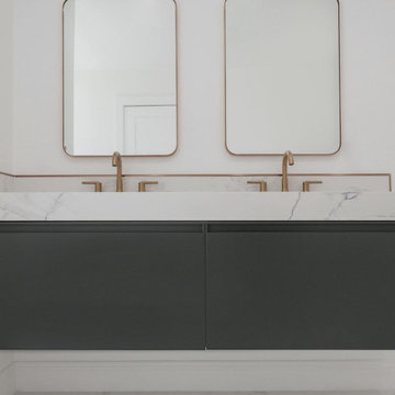 modern white bathroom remodel