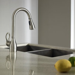 Moen Kleo Spot resist stainless one-handle high arc pulldown kitchen faucet - Kitchen Faucets