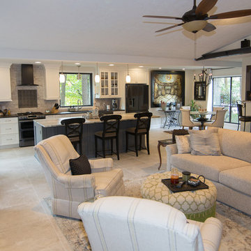 A New Open Plan Modern Kitchen and Living Room