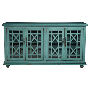 Palisades 63-inch TV Stand, Teal