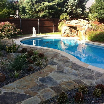 Landscaped Grotto Waterfall Pool