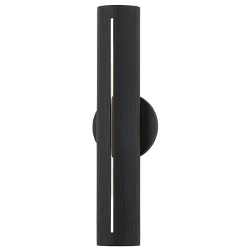 Brandon 1 Light Wall Sconce, Textured Black and Soft Black Combo