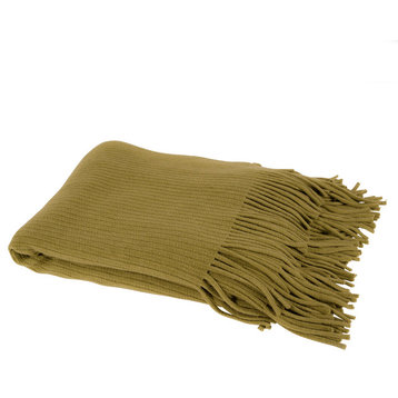 Home Decor Faux Cashmere Soft Cozy Throw Blanket, Lime