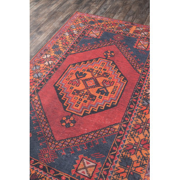 Momeni Afshar Polyester Machine Made Red Area Rug 3'x5'