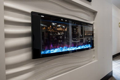 Example of an entryway design in Other with white walls