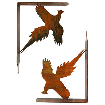 Shelf Brackets: Pheasant-Rust Patina