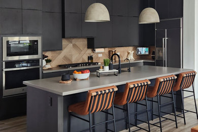 Example of a kitchen design in Detroit