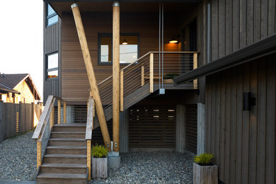 Inspiration for a coastal entryway remodel in Seattle