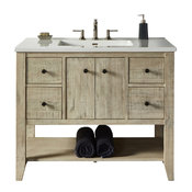 Fairmont Designs River View 42" Single Vanity Toasted Almond, 2cm Eggshell Quart