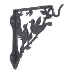 Birds Shelf Bracket With Plant Hook - Brackets
