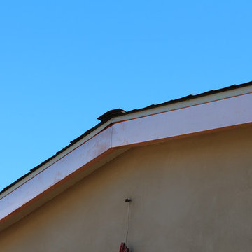 Copper Fascia Wrap and Angle Face Gutters, . Santa Monica.