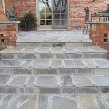 Freestanding Outdoor Kitchen with Gas Grill and Fireplace