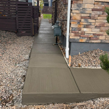 Concrete Walkway & Stone Veneer Installation