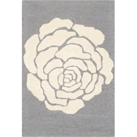 Safavieh Cambridge CAM782D 6' Round Dark Gray/Ivory Rug