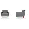 Gray Mid-Century Modern Armchair | Noah Mid-Century Modern Furniture