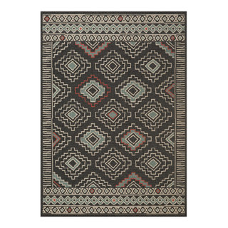 Evette Rios Southwestern Tribal Indoor/Outdoor Rug, 5' x 7 ...