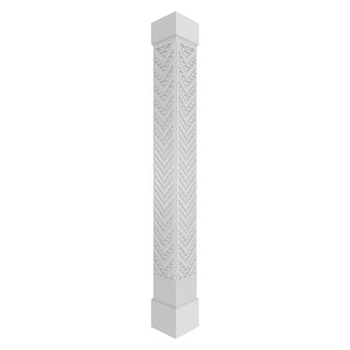 Craftsman Classic Square Non-Tapered Artisan Fretwork Column, 8