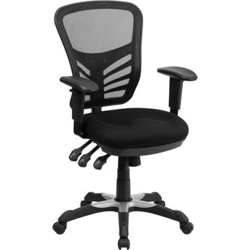 Roseto FFIF45915 25.75"W Fabric Executive Swivel Chair - Black