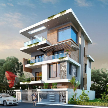Remarkable 3D Bungalow Rendering For Modern Home