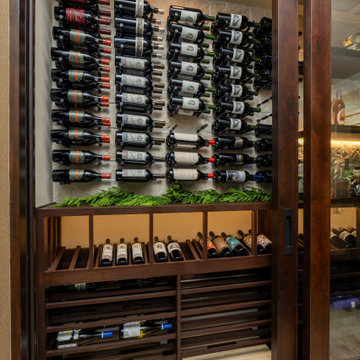 Glass Wine Room Displayed in a Dining Space