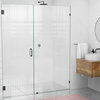 78"x71.75" Frameless Shower Door Wall Hinge, Matte Black