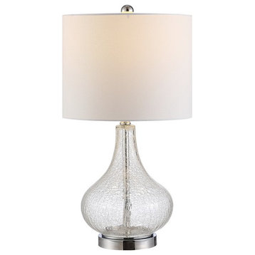 Brooks Glass Table Lamp Clear Safavieh