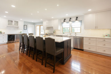 Example of a transitional kitchen design in Philadelphia