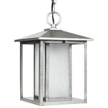 Sea Gull Lighting LED Outdoor Pendant, Weathered Pewter