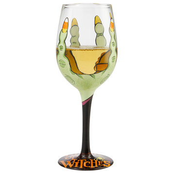 "Drink Up Witches" Wine Glass by Lolita