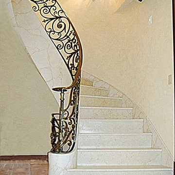 37_Captivating & Elegant Mahogany & Bronze Finish Staircase, Rockville, MD 20854
