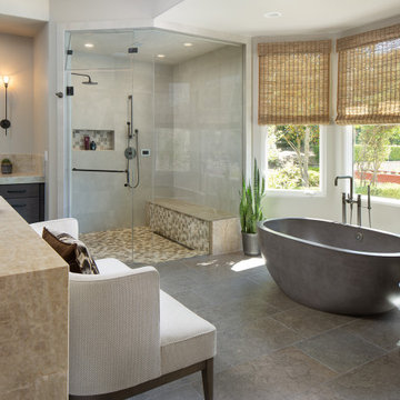 Elegant Primary Bath with freestanding tub