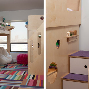 Brooklyn Heights; Two dumbo loft beds for two sisters