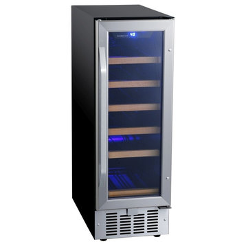 EdgeStar CWR182SZ 12"W 18 Bottle Built-In Single Zone Wine Cooler - Stainless