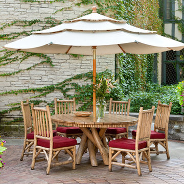 Rustic Table #3091, Rustic Side Chairs #1204 by La Lune Collection